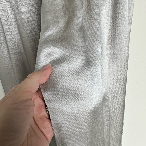 Club Monaco Silk Silver Trousers Size S - Picture 3 of 13